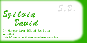szilvia david business card